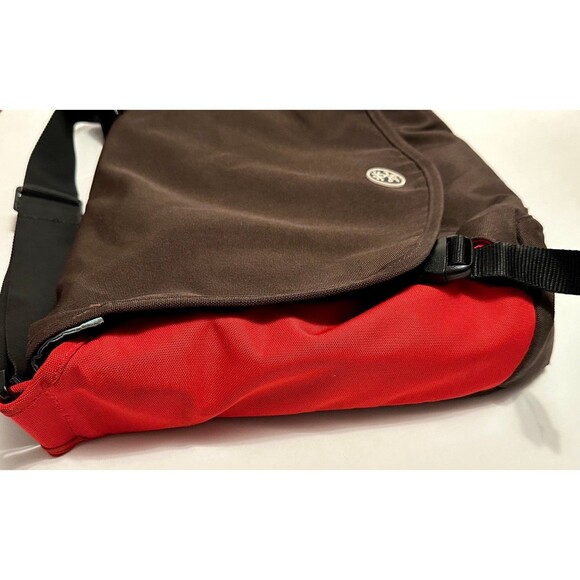 Crumpler Dreadful Considerable Embarrassment Laptop Messenger Bag Brown Red Blue - Picture 9 of 12